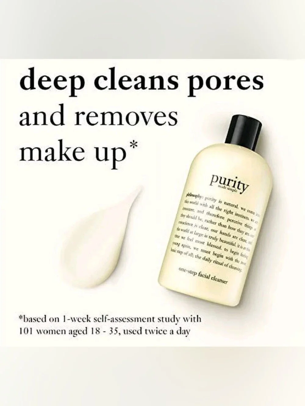 Philosophy Purity 3-in-1 Cleanser/Makeup Remover Brand New